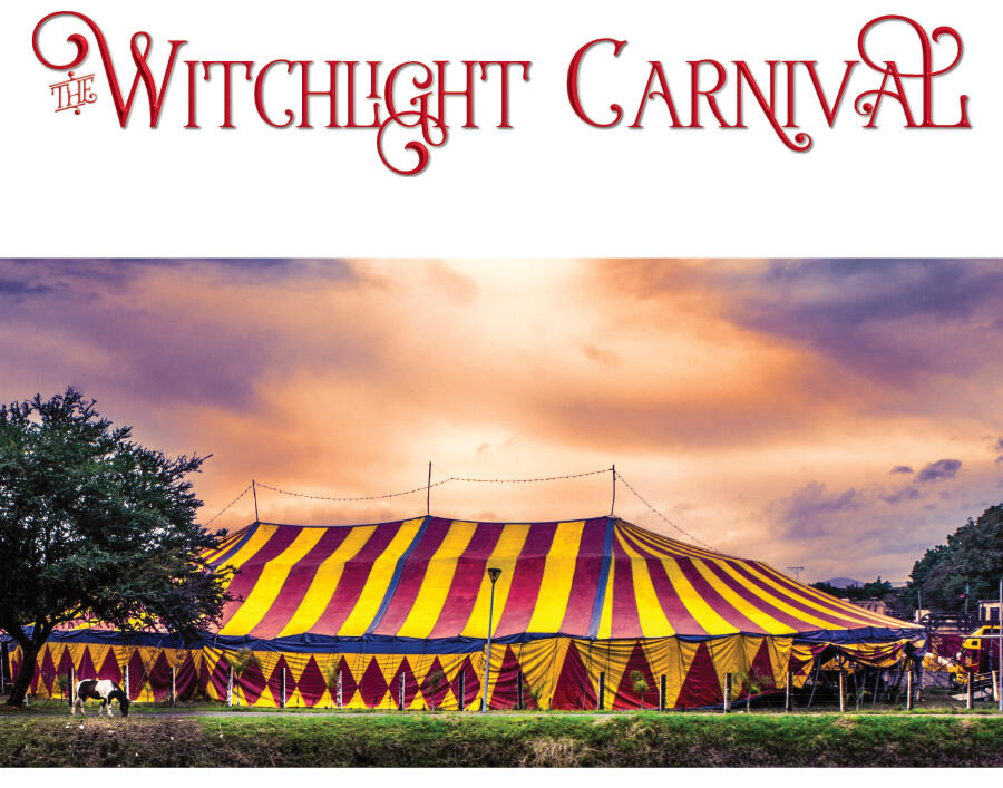 Witchlight Carnival tickets cover image showing colorful circus tent under purple twilight sky